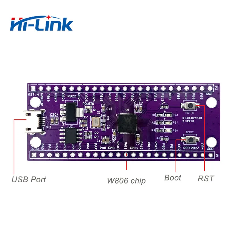 Hi-Link new W806 kit MCU chip Microcontroller built-in UART GPIOC CDK Development Environment Low Power IOT board