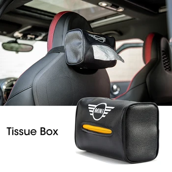 

Car Tissue Bag Box Seat Back Napkin Holder Seat Back For Mini Cooper One S JCW R55 R56 F54 F55 F60 Universal Car Accessories