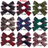 2 PCS 4 inches Plaid Festive Accessories Tartan Bow Hair Clips Scottish Bow Barrettes for Kids Baby Girls 2