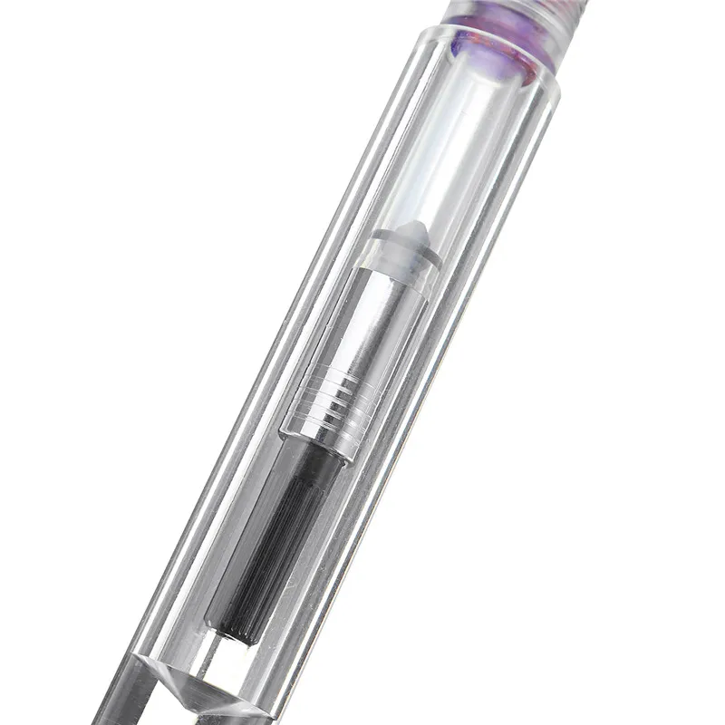 Прозрачный перьевая ручка Moonman C1, Пипетка для глаз, полностью прозрачная, большая емкость, для хранения чернил, из смолы, тонкая, 0,6 мм, перо, подарочная ручка