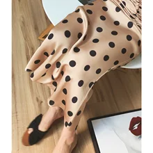 Черная юбка с принтом в горошек, высокая талия, плиссированная Сексуальная труба, облегающая женская юбка