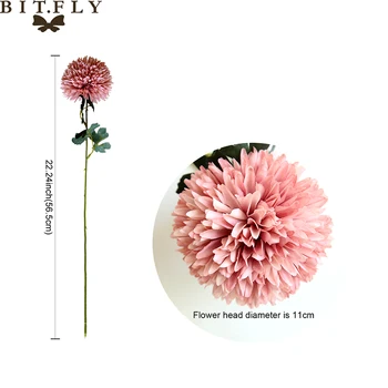 1pc Dandelion Artificial Flowers Ball Simulation Road Cited Wall Fake Flower Home Decoration Wedding Holding Flower High Quality