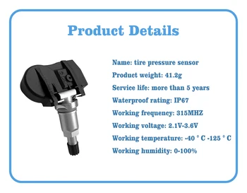 

1pc LR018860 Car TPMS For Landrover Tire Pressure Monitor Sensor Alarm System For Range Rover Range R.Sport