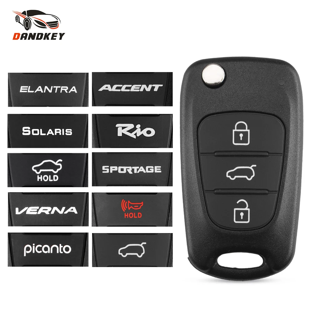 Dandkey для Hyundai I30 IX35 Picanto Solaris RIO Sportage Elantra Kia K2 K5 Verna откидной раскладной чехол ключей с