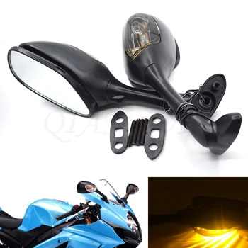 

1 Pair Motorcycle LED Turn Signal Rear View Mirror For Suzuki GSXR600 GSX-R 750 2006-2012 GSXR 1000 2005-2008