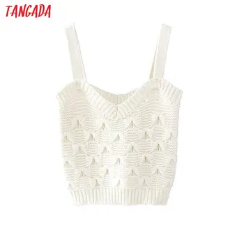 

women V neck white camis crop top spaghetti strap sleeveless backless short knit shirts female casual solid tops QJ151