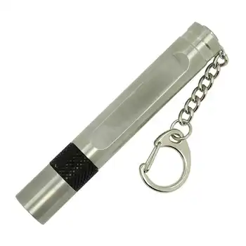 

Portable XPE Q5 Mini Keychain Flashlight 3 ModesStainless Steel Led Pocket Torch Lanterna Outdoor Lighting Power by AAA Battery