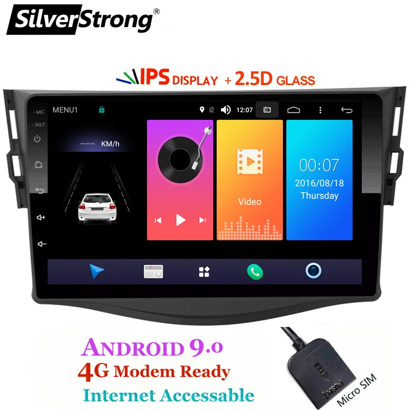 Excellent SilverStrong Android9.0 2.5D IPS 4G Car GPS for Toyota RAV4 2006 -2012 2din 9inch Rav 4 dsp gps navigation wifi 4 Excellent SilverStrong Android9.0 2.5D IPS 4G Car GPS for Toyota RAV4 2006 -2012 2din 9inch Rav 4 dsp gps navigation wifi 4