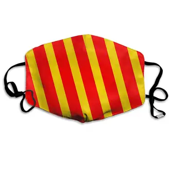

Unisex Print Mouth Mask - Red and Yellow Texture Polyester Anti-dust Mouth-Muffle - Fashion Washed Reusable Face Masks for