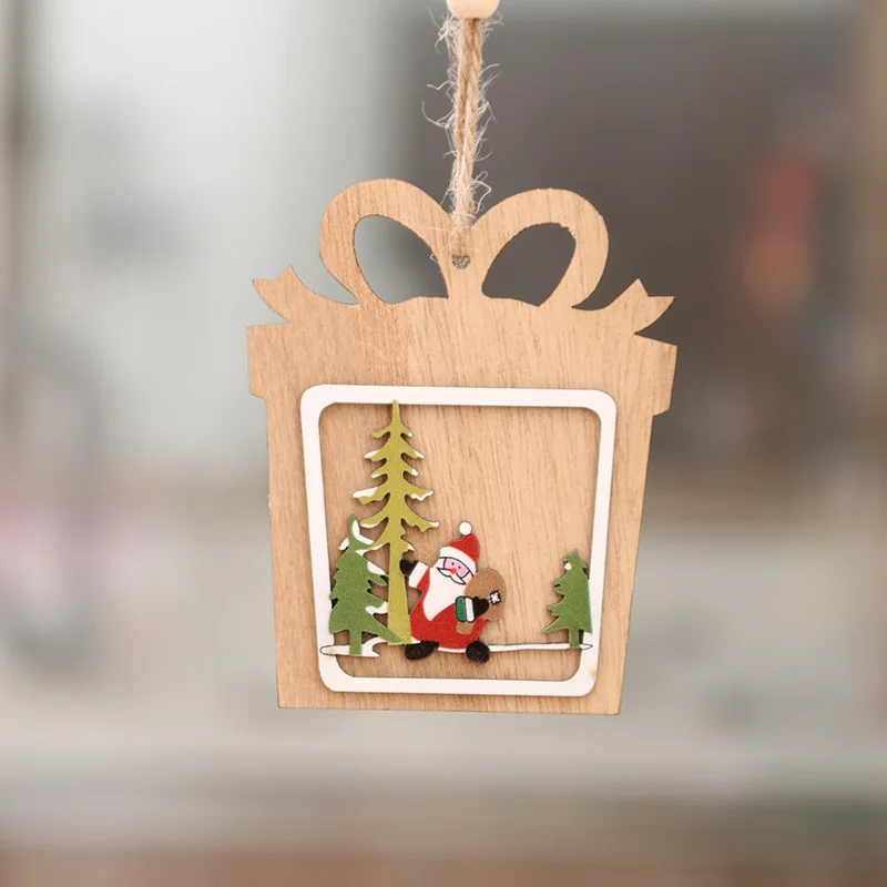 10 шт. Рождественская елка маленькая Подвеска деревянная пентаграмма Снежинка подвеска-колокольчик украшения Рождественский подарок праздничные вечерние поставки