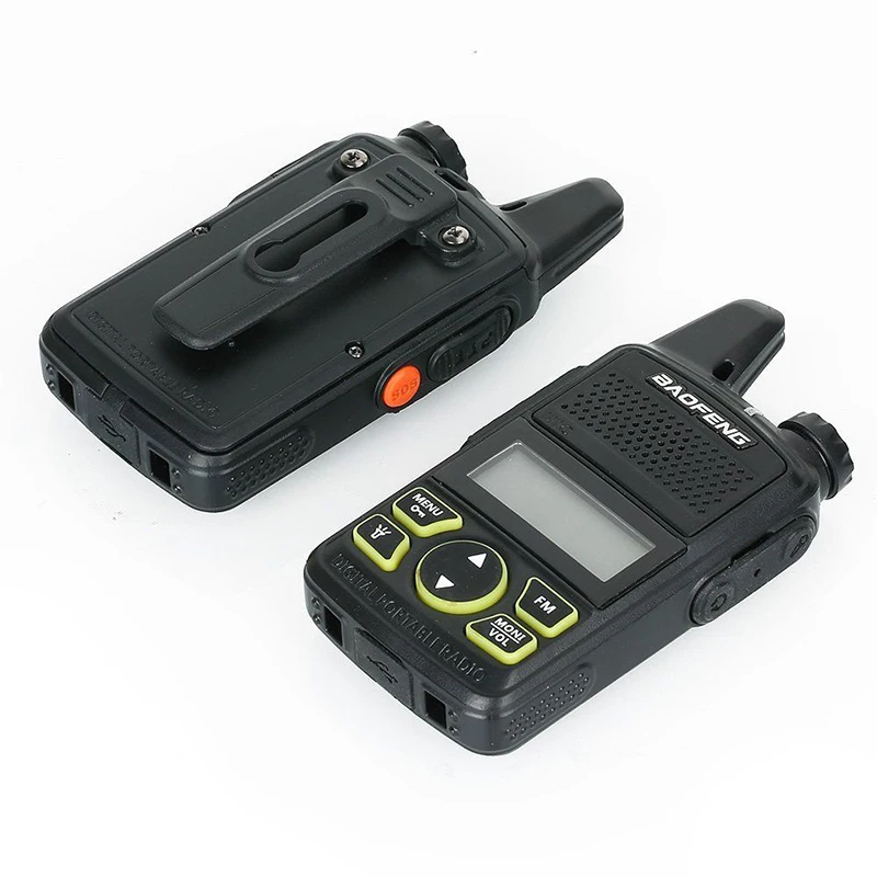 2 × 2-Way радио BF-T1 Walkie Talkie Mini Long Range FM UHF 400-470MHz US EU штекер приемный ток: ≤380m A