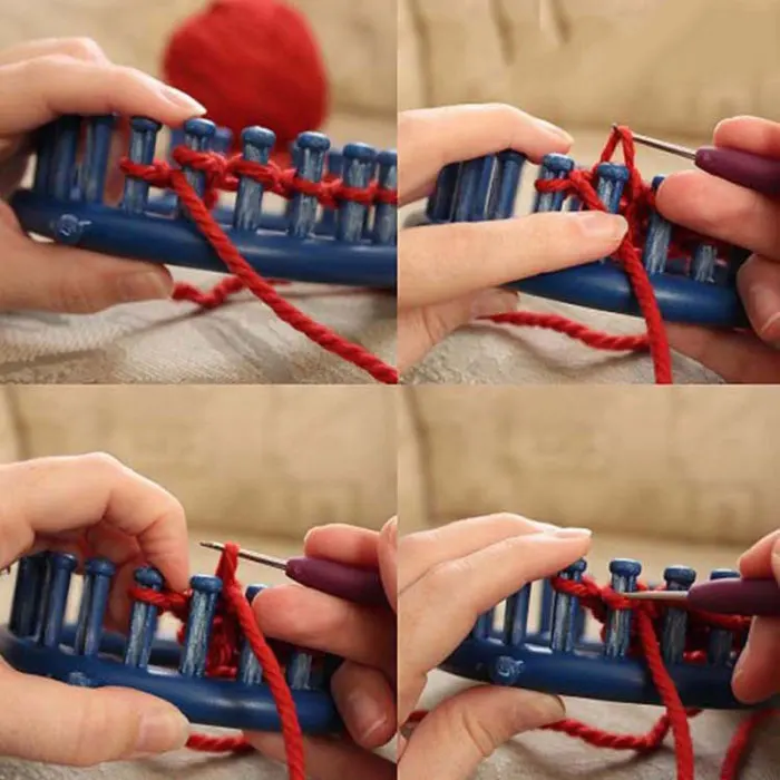 Горячее предложение 4 шт./компл. DIY Круглый круглый шлем для вязания ткацкий станок комплект 4 Размер 14 см 19 см 25 см 30 см XJS789