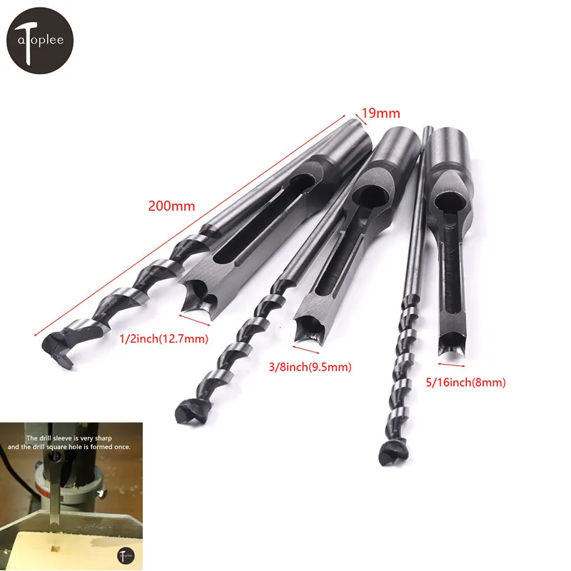 1PCS 5/16"(8mm) 3/8"(9.5mm) 1/2"(12.7mm) Carpentry Square Hole Bit Tenon Drill HRC48~50 Open Tool | Инструменты