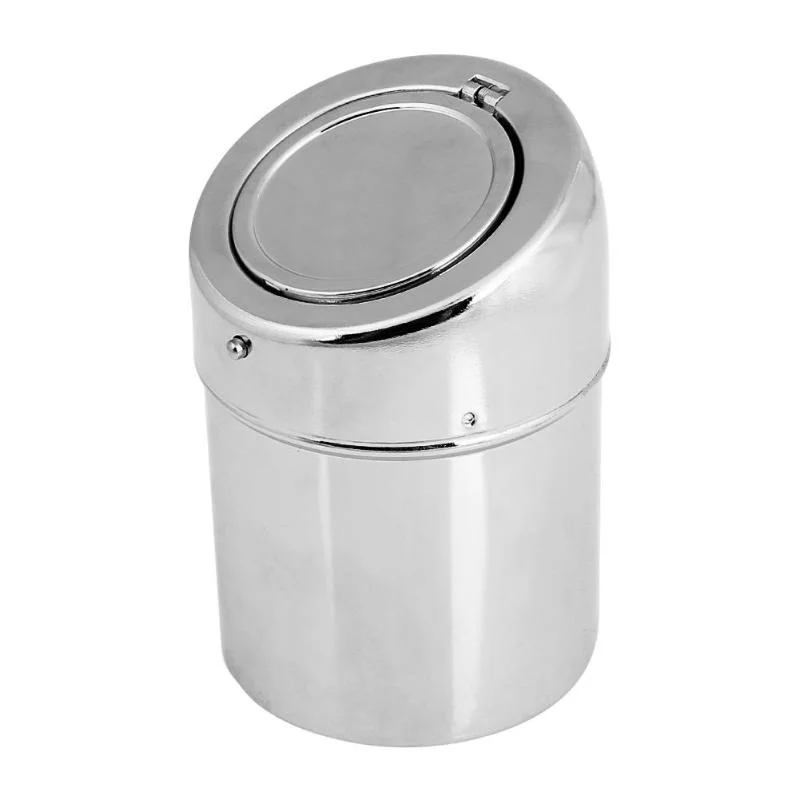 Ashtray Stainless Steel Car Ashtray Universal Cigarette Cylinder Holder Smoking Accessories