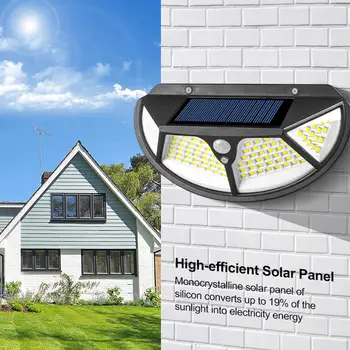 

Outdoor Solar Wall Lamp Street Light Motion Sensor IP65 Waterproof Wall Lamp Garden Light 270 Degree Lighting For Outdoor Garden
