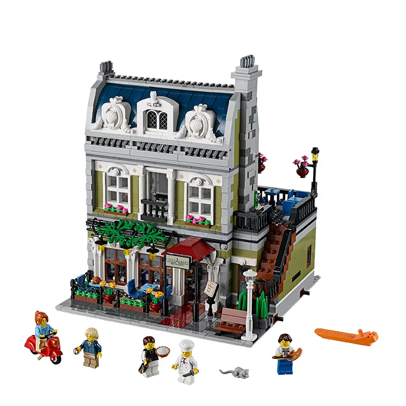 

Street View Series 15010 Paris Restaurant DIY Educational Assembled Inserted Building Blocks Toy