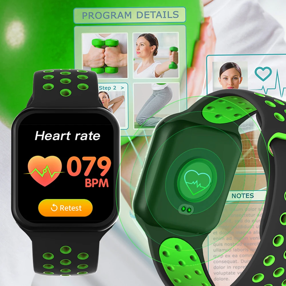  F9 Sport Smart Watch IP67 Waterproof Bluetooth V4.0 Heart rate Blood pressure Smartwatch Support IO - 4000121159062