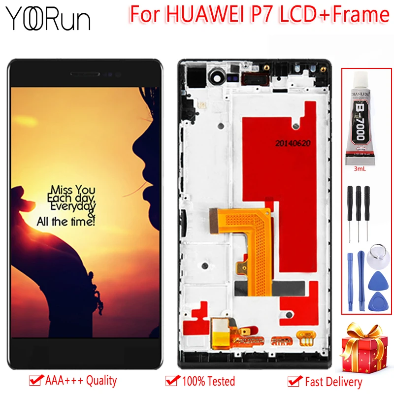 Тестирование AAA для Huawei P7 ЖК-дисплей экран 5 0 &quotдигитайзер сборки запасные части