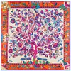 100% Silk Scarf Women Large Shawls Stoles Life Tree Print Square Scarves Echarpe Fashion Foulards Femme Wrap Bandanas 130*130CM 2
