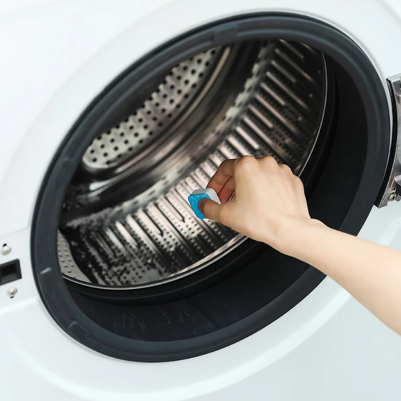 

1pc Tab Bathroom Accessories Laundry Soap Washing Machine Cleaner Washer Cleaning Detergent Effervescent Tablet Washer Cleaner