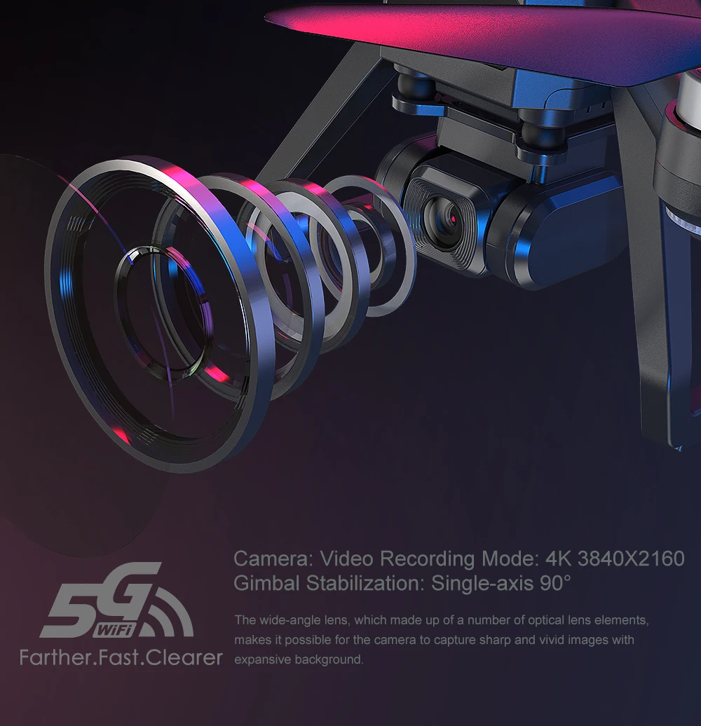 Радиоуправляемые дроны B20 HD Дрон с камерой 4K 5G WIFI электронная стабилизация