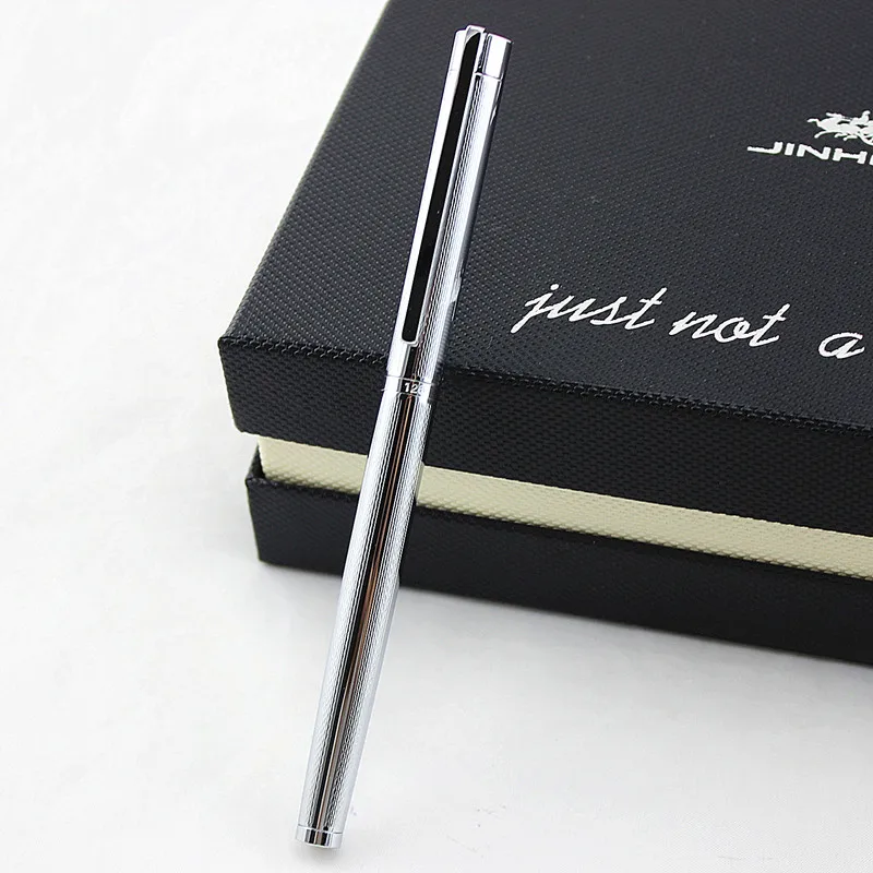 Jinhao 126 классическая черная и серебристая авторучка с 0,5 мм перо из иридия лучший Деловой Подарок ручка металлические чернильные ручки