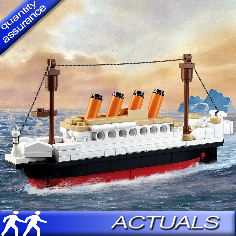 

Sluban 0576 194pcs Mini Size RMS Titanic Cruise Ship Building Blocks DIY Educational Creative Bricks Toys Compatible