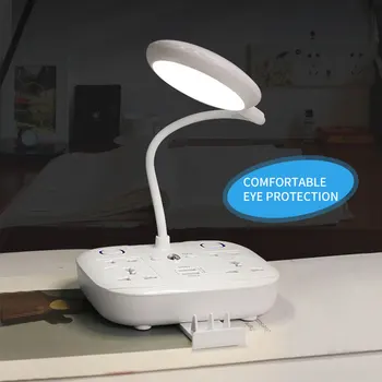 

Eye Protection Led Remote Control Table Lamp Dimmable For Bedroom Night Reading Living Room Timing With Socket Phone Holder