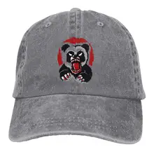 Angry Panda ковбойская Кепка унисекс Регулируемая Snapback бейсболки серый