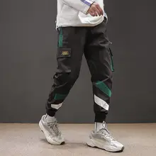 Уличная одежда в стиле хип-хоп, Мужские штаны для бега, модные мужские повседневные брюки-карго, брюки с эластичной резинкой на талии, штаны-шаровары для мужчин