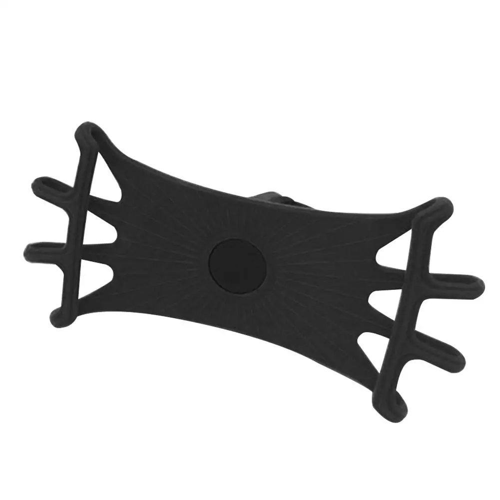 Black Держатель для телефона на велосипед, держатель для телефона на мотоцикл, держатель для коляски, Вращающийся Универсальный силиконовый держатель с пряжкой, регулируемый руль с держателем для GPS - Цвет: Black