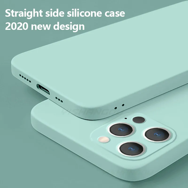 Роскошный чехол из жидкого силикона для iPhone 11 12 Pro Max SE 2 2020 XS XR X 10 7 8 6 6S Plus Мягкий
