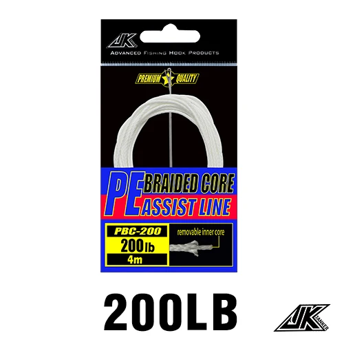 JK Braided Core PE Assist Line 100 200 250 300 400 LB Japanese Imports PE Line For Assist Hook Sea Braided Fishing Line Leader 200LB-4M