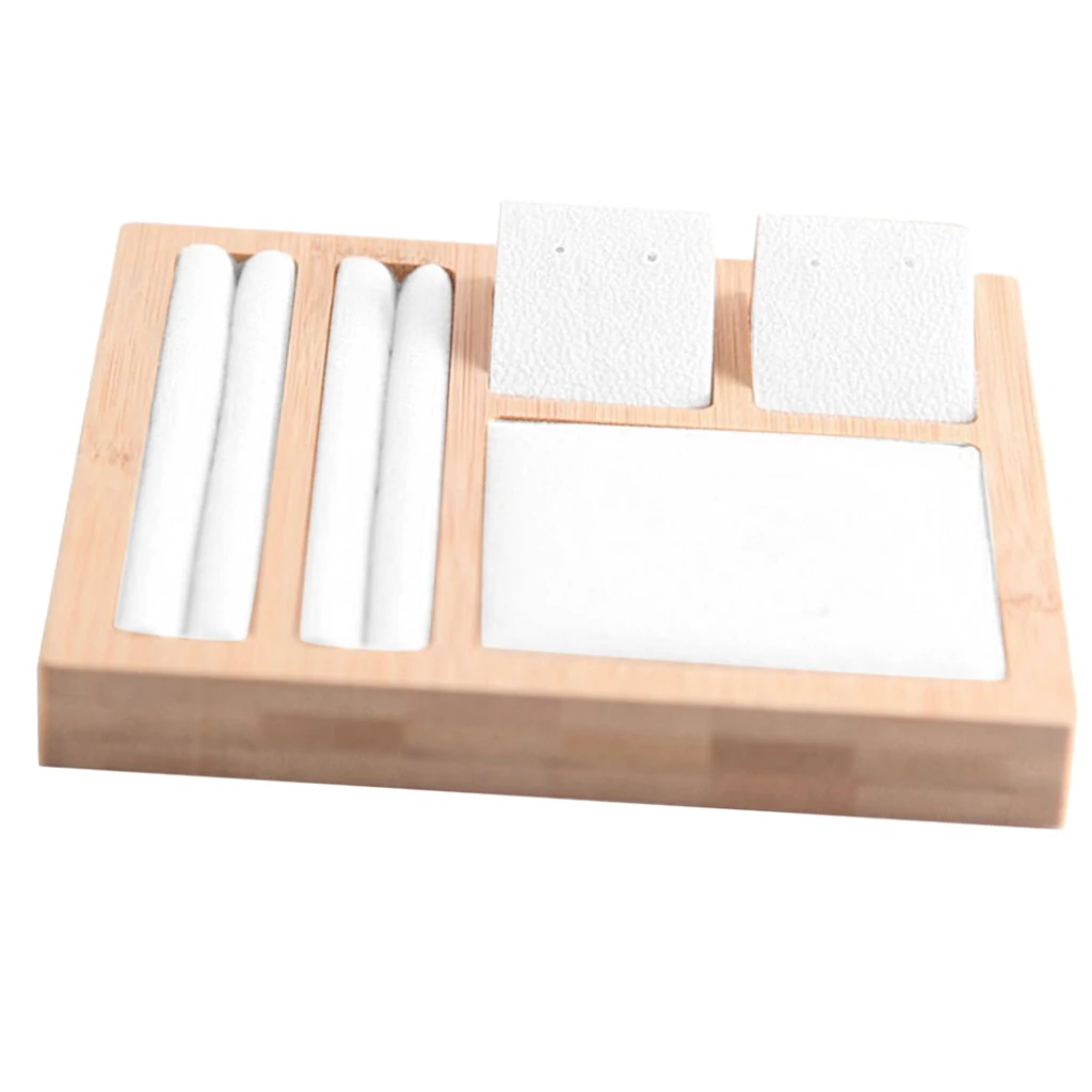 Wood Jewelry Display Stand for Ring Earrings Necklace Bracelet