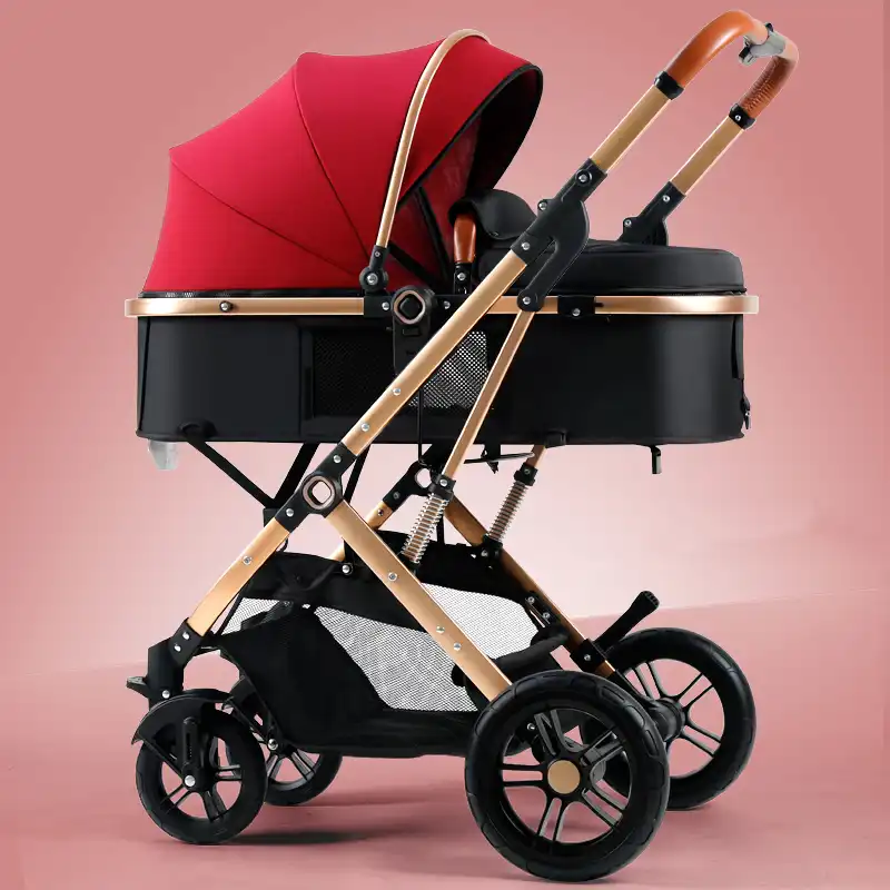 luxury baby stroller 3 in 1 high landscape pram