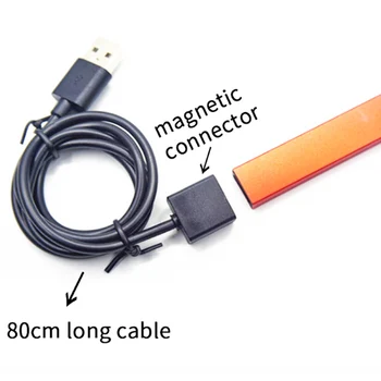 

1pc Dual Port Universal 80cm Long Micro USB cable charger For JUUL magnetic adsorption fast charging wire