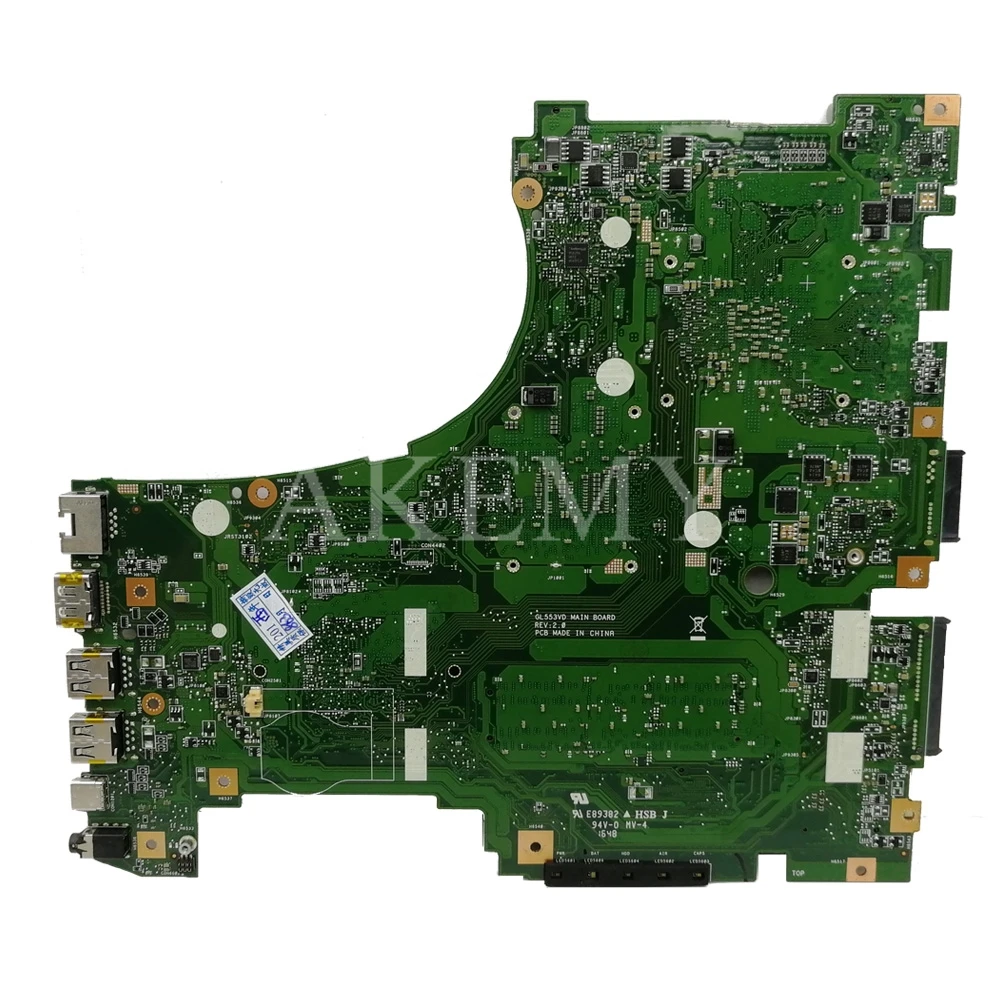  GL553VD Laptop motherboard for ASUS ROG GL553VD FX53VD ZX53V GL553VW Test original mainboard I7-770