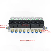 1 шт. электромагнитный клапан busbar 2 способ пневматические алюминиевые наборы 2V025-06/08 порт 1/8 1/4 BSP pushfit фитинги 6 мм DC24V/12 V AC220V/110 V