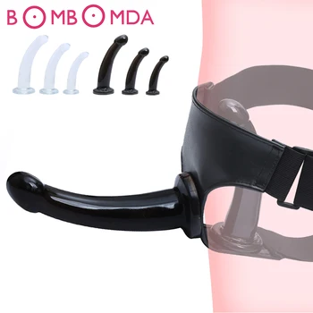 Double Penis Realistic Dildos With Suction Cup Strapon Ultra Elastic Harness Belt Strap On Big Dildo Adult Sex Toys For Woman 1
