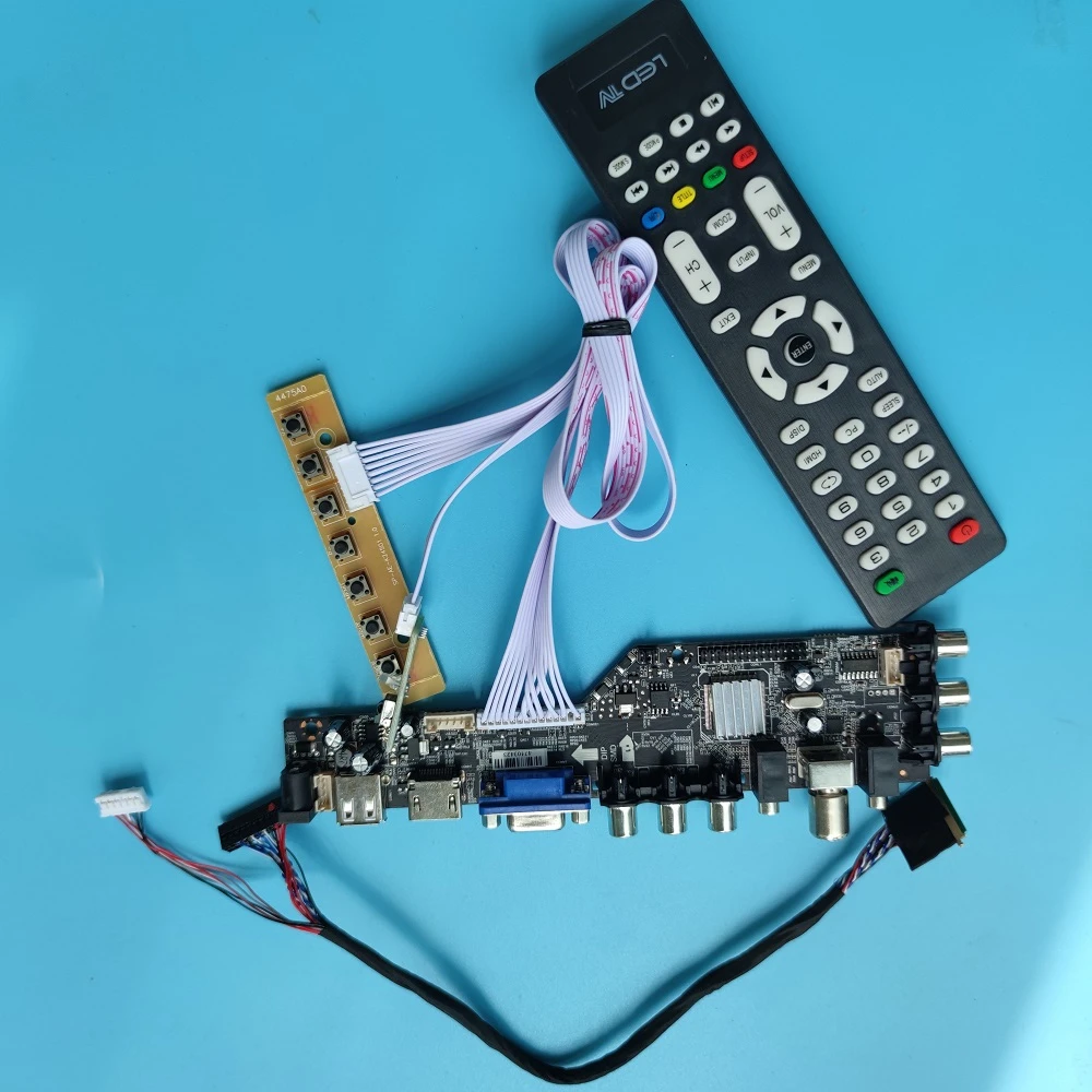 Комплект для N133BGE 1366x768 совместимому с HDMI драйвер DVB-T DVB-T2 светодиодный USB VGA AV ТВ