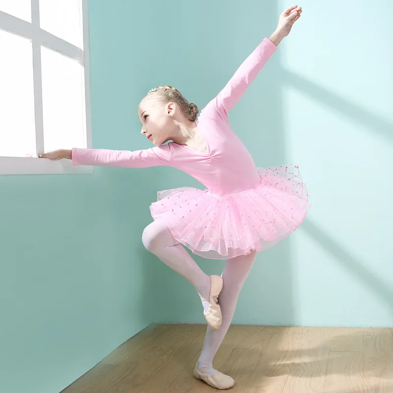 

2019 Child Ballerina Bowknot Ballet Dress Dance Leotards Gymnastics for Girls Kid Dance Costumes Dancing Clothes Dancer Clothing