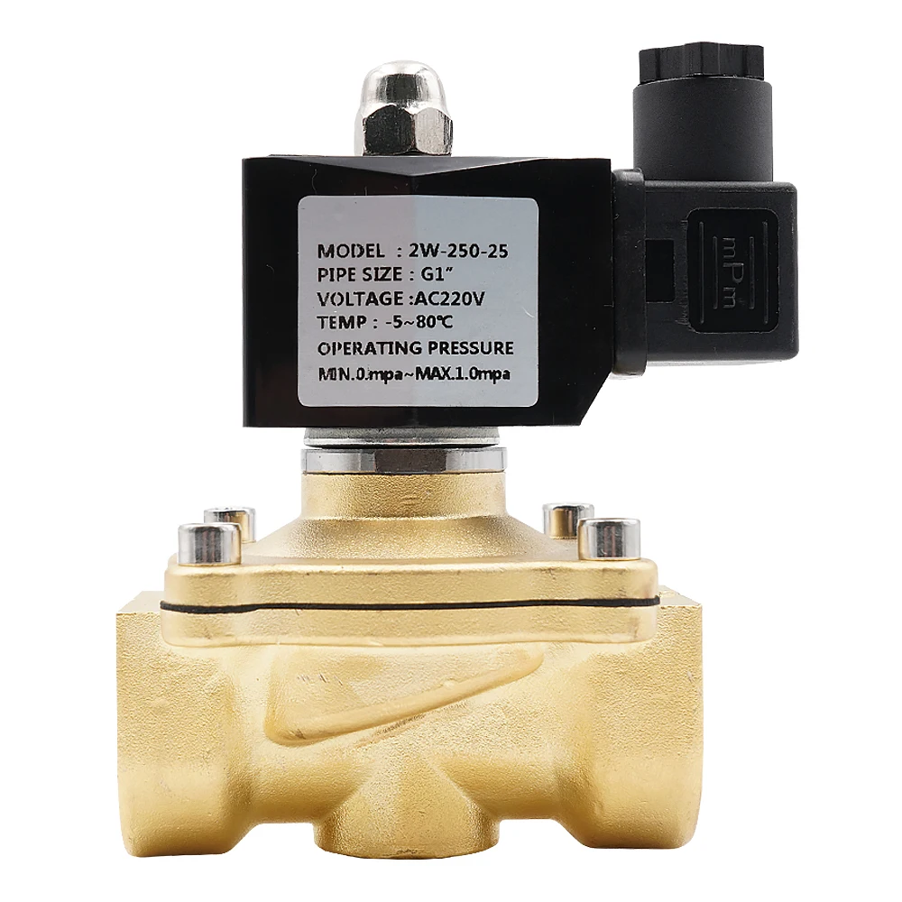 Válvula Solenoide normalmente cerrada, válvula de agua, bobina completamente cerrada IP65 G3/8 G1/2 G3/4 G1 G1-1/4 G1-1/2 G2 AC220V DC12V 24V