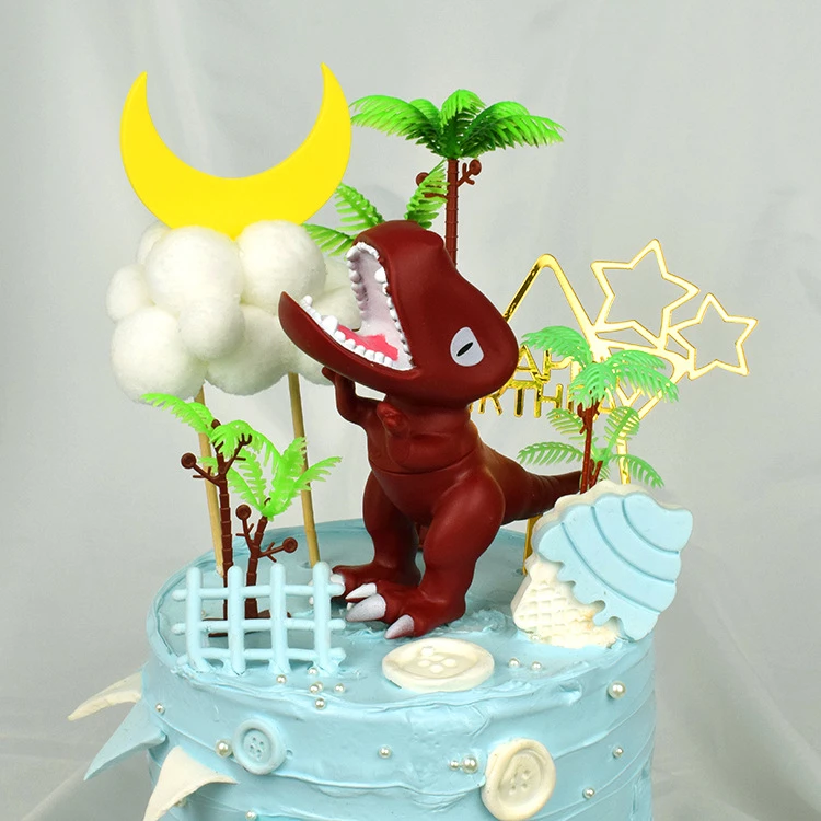 Decor De Gateau De Dinosaure A Grande Bouche Dino One Decor De Gateau De 1er Anniversaire Decor De Bolon Decor De Joyeux Anniversaire Cadeau Pour Enfants Garcons Aliexpress