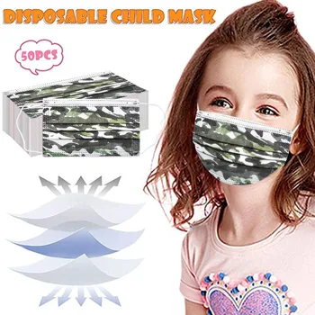

Mouth Face Scarf Children's Disposable Face Industrial 3Ply Ear Loop 50PC Washable Reusable Mouth Maskswashable