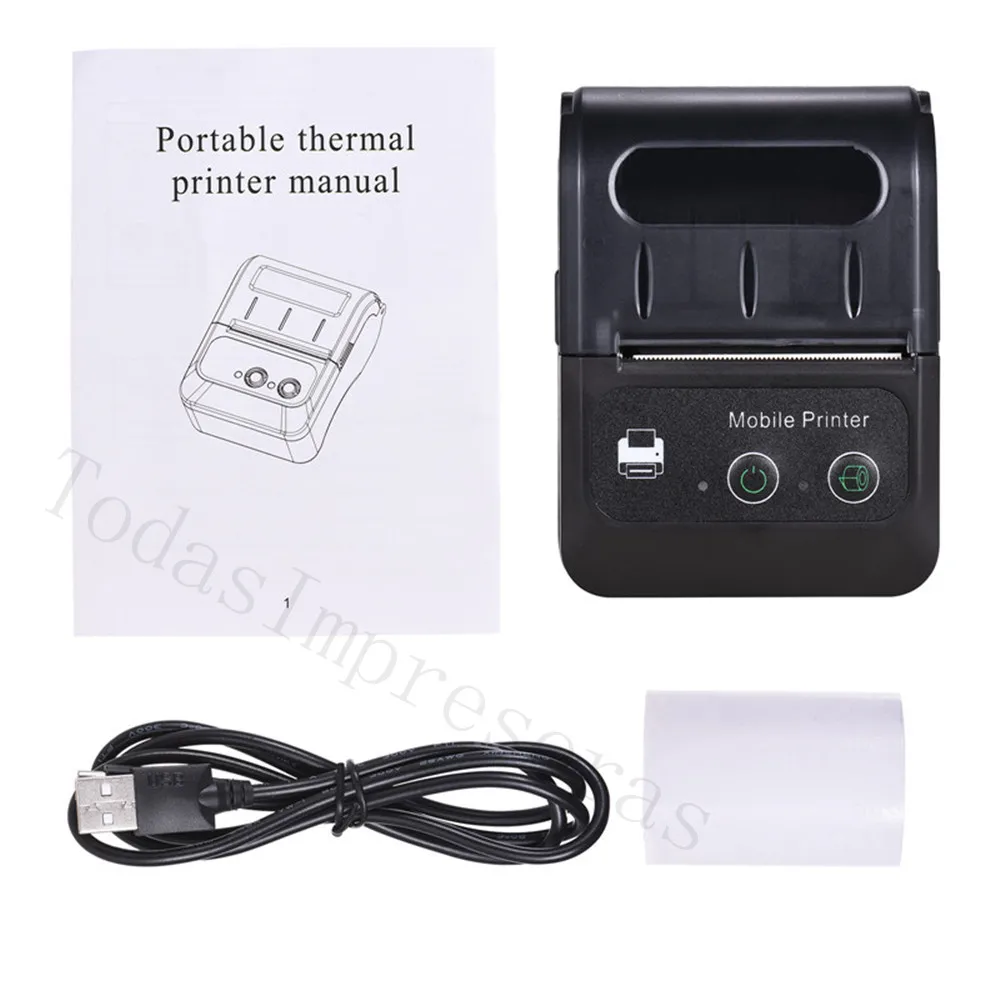 Compre 2 Pulgadas Wifi Usb Mini Impresora Portátil Inalámbrica 58mm  Impresora Térmica De Recibos Para Android/ios/linux Hcc-t2pl-b y Thermal  Receipt Printer de China por 50 USD