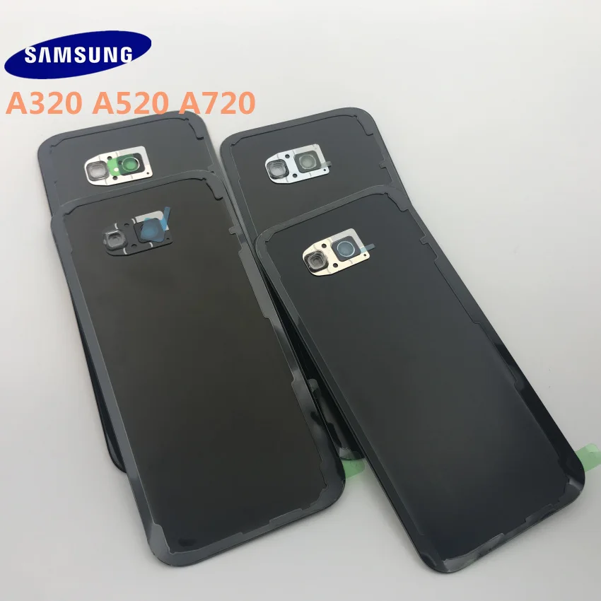 SAMSUNG Galaxy A3 A320 A5 A520 A7 A720 Задняя стеклянная крышка батарейного отсека задняя дверь корпус чехол для SAMSUNG A5 Задняя стеклянная крышка