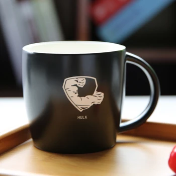 

3D Engraving Large Ceramic Coffee Mugs Cup Creative Milk Mug Portable Tumbler Drink