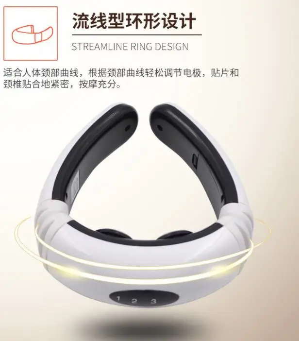 Electric Impulse Back and Neck Massager Far Infrared Heating Pain Relief Health Care Relaxation Tool Smart Cervical Massager