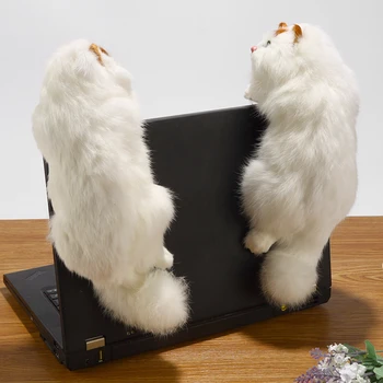 

Plush Cat Ornaments Figurine Animals Toys Realistic Cute Cats Hanging Toys Simulation Cat Figure Statue Decoration Home Desk