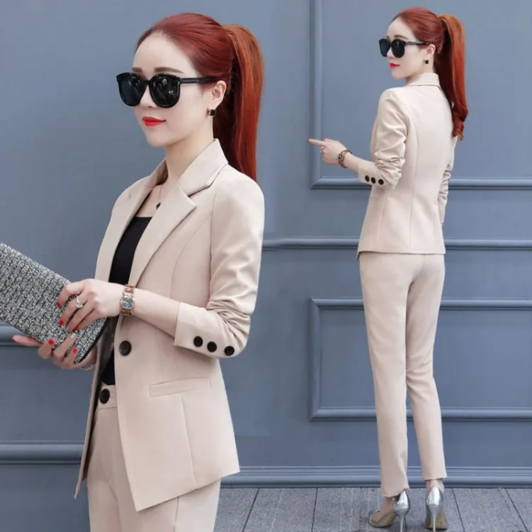 

Suit WOMEN'S Suit Two-Piece 2019 Spring And Autumn New Style Korean-style Casual Suit Fashion Wear Capri Pants